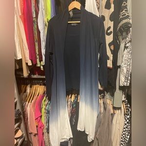 “Magaschoni” navy two-piece ombré sweater duo. Size L